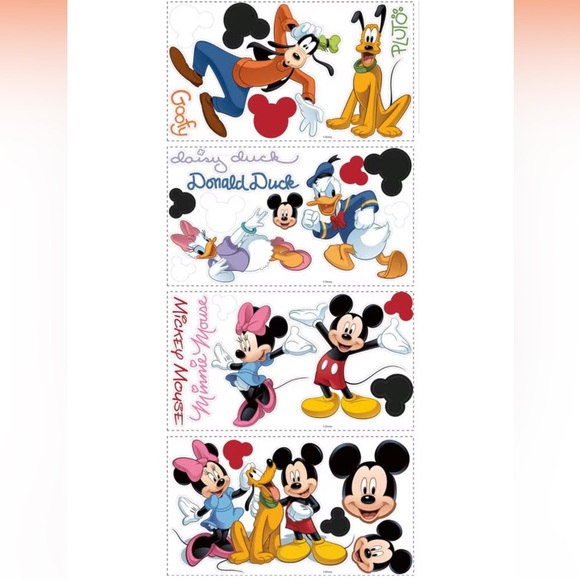 Disney-Mickey & Friends Peel & Stick Wall Decals - 4 Large Sheets - Picture 2 of 5